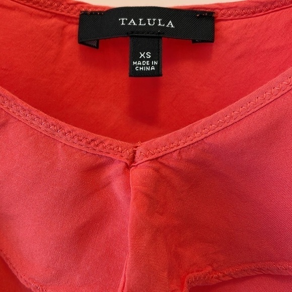 SzXS Talula Ulla Coral Ruffled Mini Dress with Side Pockets VGUC - Picture 4 of 8